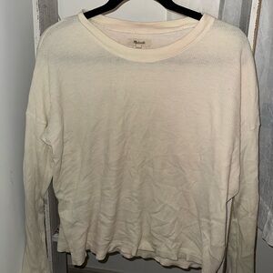 Madewell Cream Long Sleeve Top